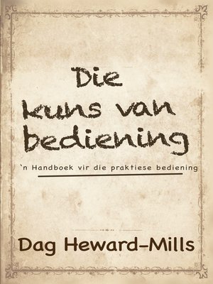 cover image of Die kuns van bediening
